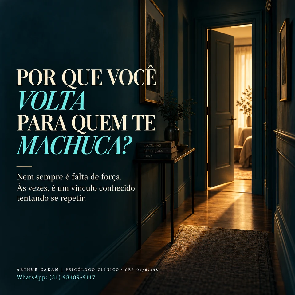 Arte original: Por que você volta para quem te machuca?