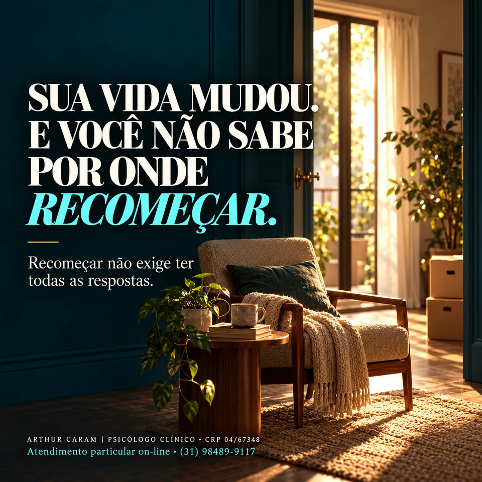 Arte do artigo: Sua vida mudou. E você não sabe por onde recomeçar.