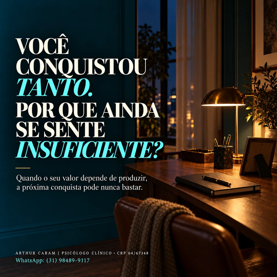Arte do artigo: Você conquistou tanto. Por que ainda se sente insuficiente?