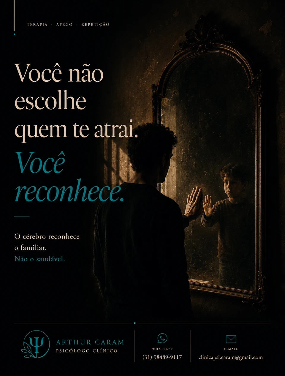 Arte original do post: Você não escolhe quem te atrai. Reconhece.