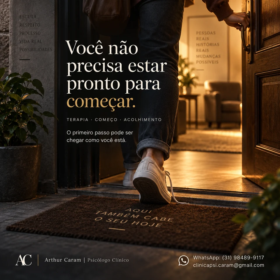 Arte original do post: Você não precisa estar pronto para começar.